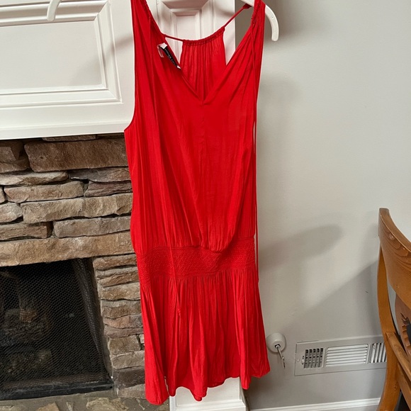 Ramy Brook Shelly Drop Waist Dress, Small, Red - Picture 6 of 6